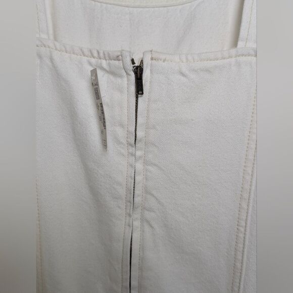 Madewell Denim Midi Sundress Scoopneck Sleeveless White Size M NWT Vacation - Picture 5 of 10